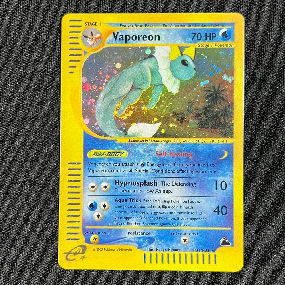 PKM Single Cards 1st Edition E-Card Celebi Charizard Skyridge (SK) Foil Cards Zapdos Aquapolis Classic Game Collection PROXY