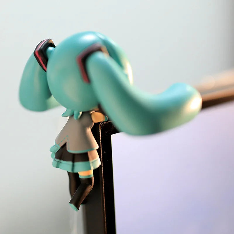 8CM Anime Hatsune Miku Ponytail Cup pressing surface kawaii Q version figure PVC model toys doll Collection Ornament gifts
