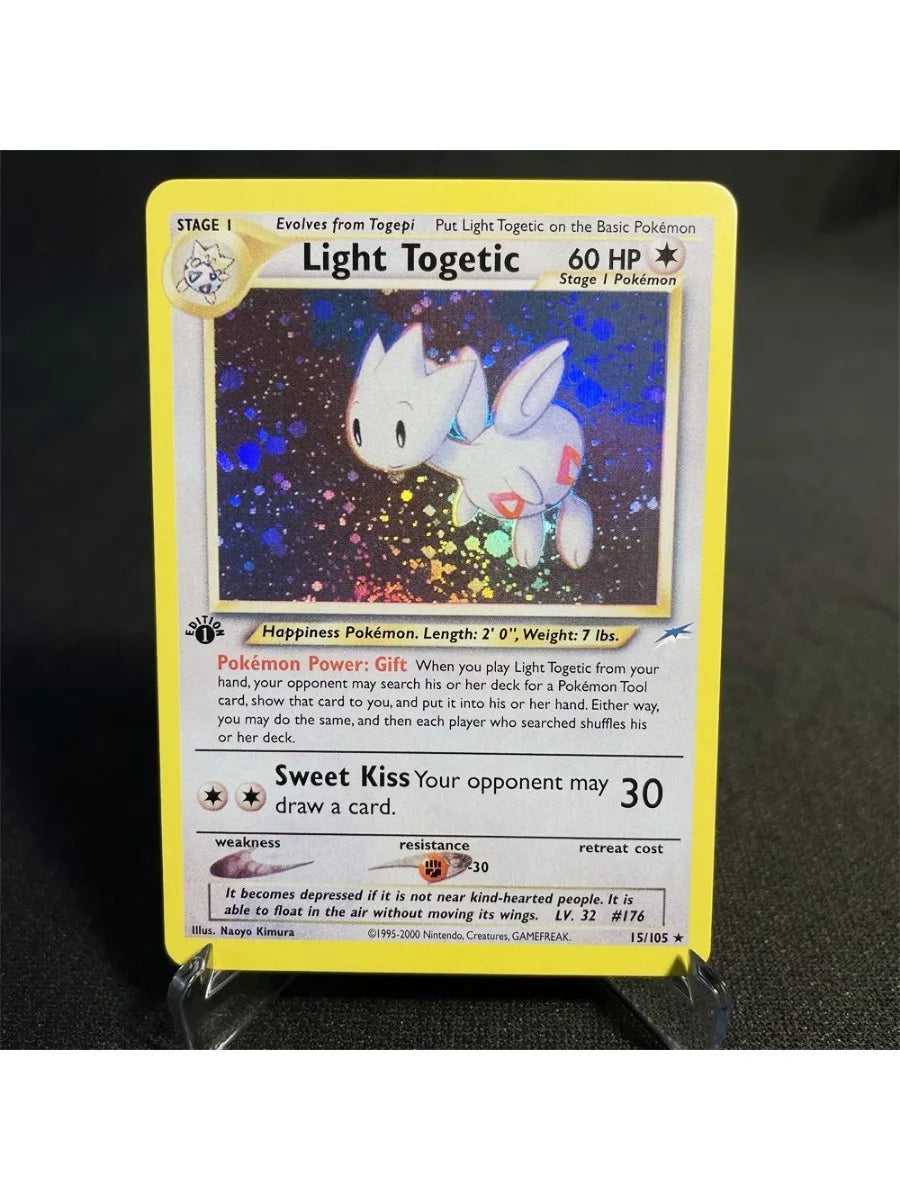 Pokémon Cards Foil Flash Card Neo Destiny Series Celebi Dark Donphan Light Flareon Collection Cards Model Toy Gifts Proxy Card