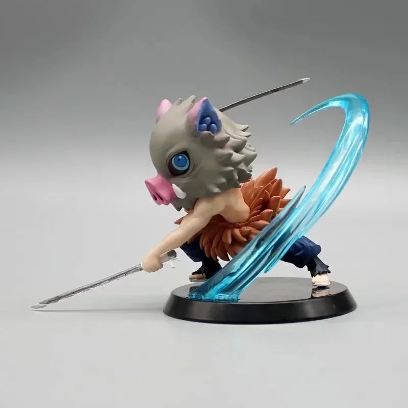 Demon Slayer Figure Kamado Tanjirou Tomioka Giyuu Kanroji Mitsuri Action Figure Q Version Model Cartoon Desktop Decor Toys Gift