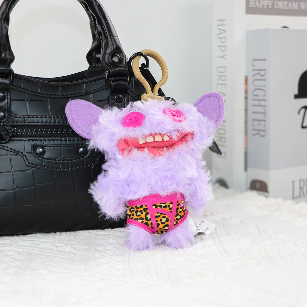 Fuggler Ugly Teeth Monsters Original Plush Toys Screamer Giggle Gaping Pranker Monster Keychain Punk Niche Fluffy Pendant Gift