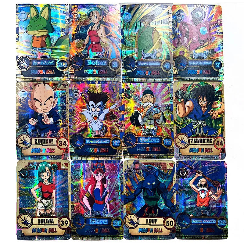 55pcs/set of DIY homemade dragon ball collection card ACG Dragon Ball Super Character Color Flash Card Game Toys Holiday Gifts