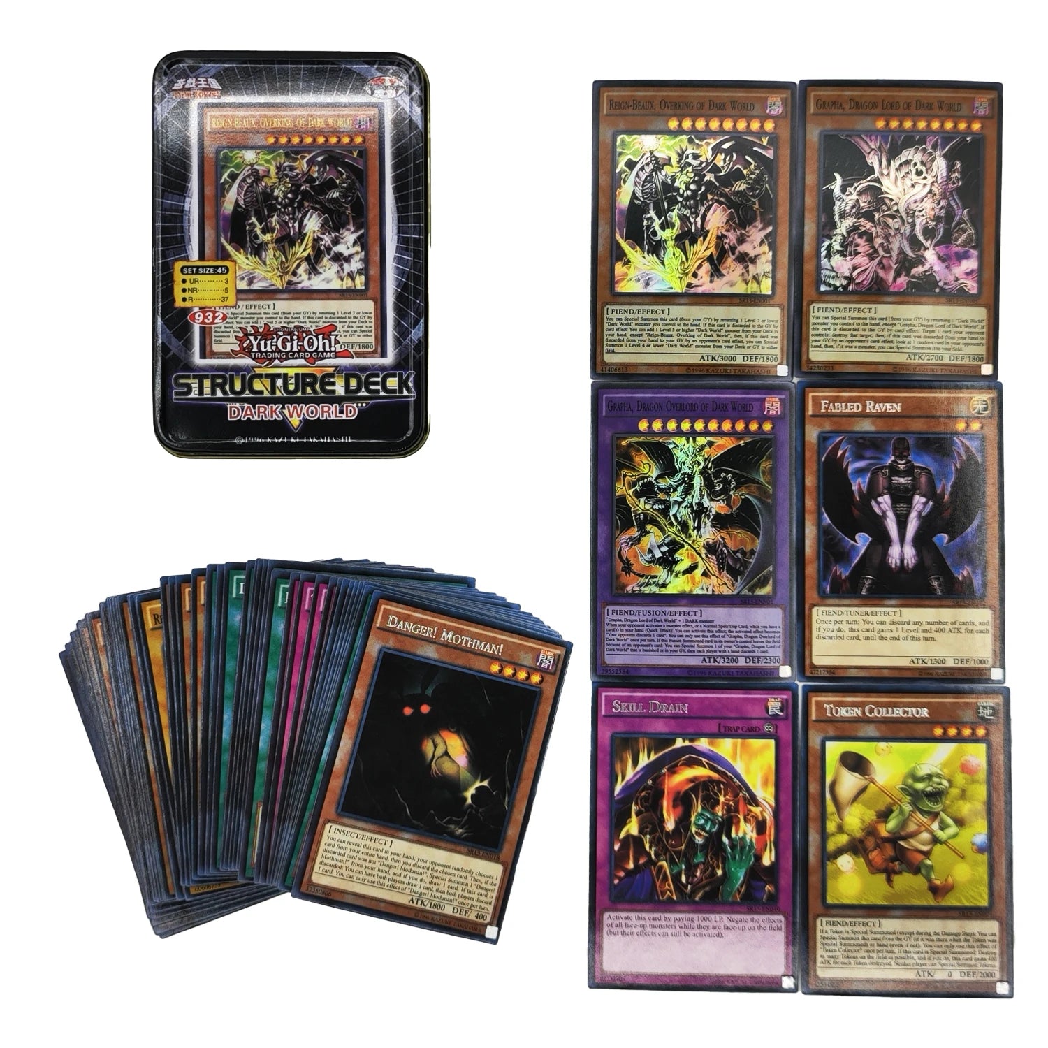 Yu Gi Oh Cards EGYPTIAN GOD PACK Card Deck English TCG Holographic Golden White Dragon Duel Game Collection Card with Tin Box