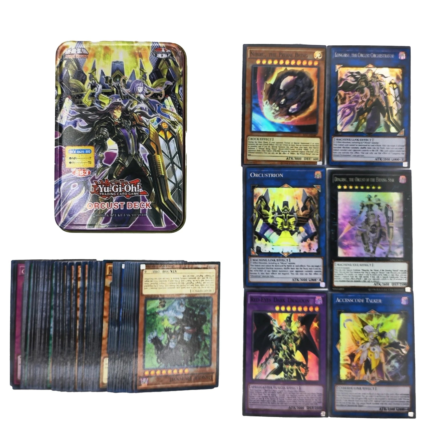 Yu Gi Oh Cards EGYPTIAN GOD PACK Card Deck English TCG Holographic Golden White Dragon Duel Game Collection Card with Tin Box