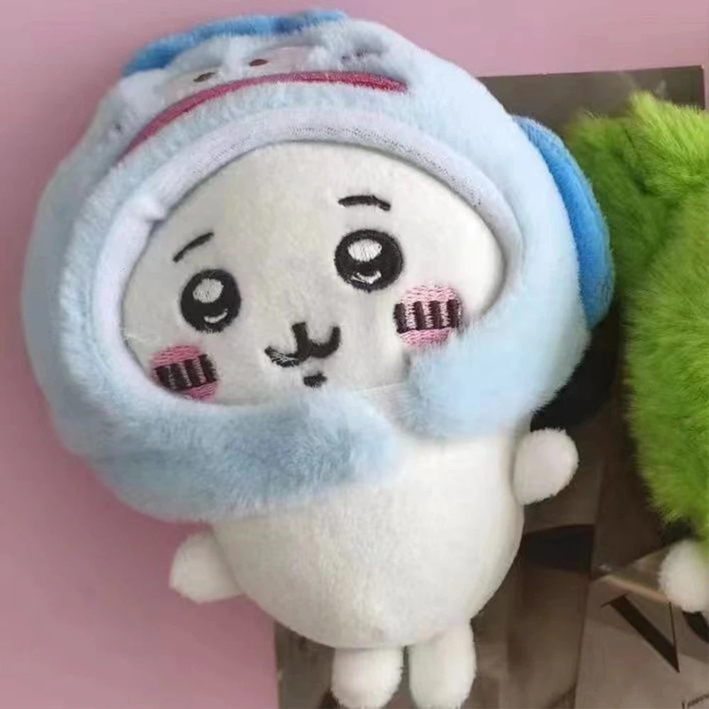 Cute Cross-dressing Chikawas Plush Doll hachiware Sanrio Taiyaki Headgear Self-deprecating Bear Keychain Bag Pendant Girl Gift