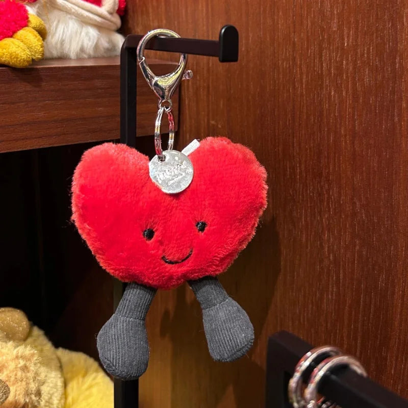 2024 New 16cm Jelly Cat Fun Red Love Pendant Keychain Bag Pendant Accessories Doll Pendant Valentine'S Lovers Day Gifts