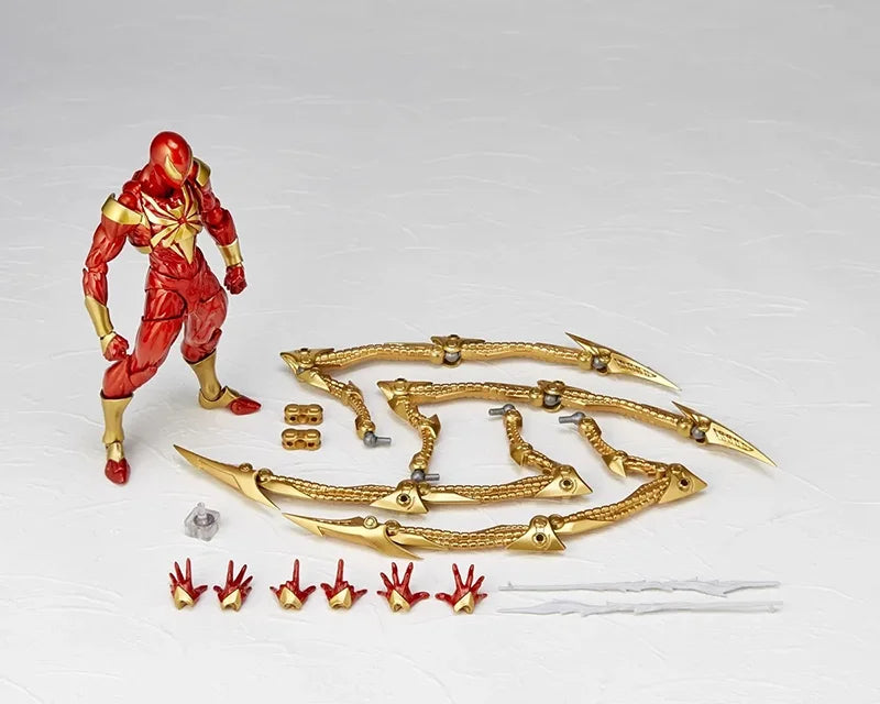 New Amazing Yamaguchi Animation Kaiyodo Iron Spiderman Ation Figure Collection Model Toy Birthday Gift