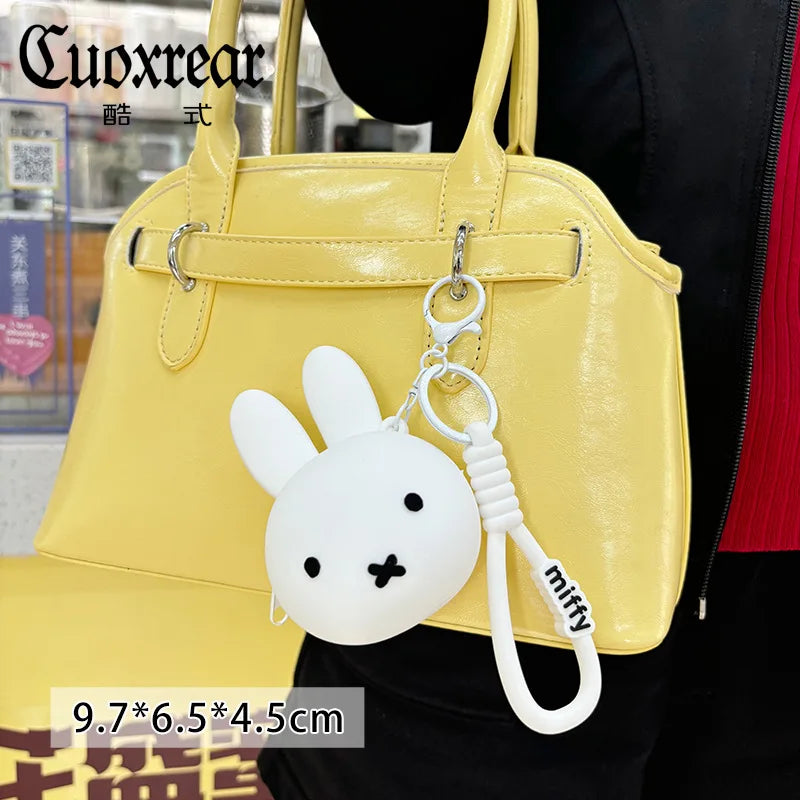 Kawaii Miffy Silicone Coin Purse Cute Mini Earphone Case Pendant Boris Coin Storage Bag Toy Gift for Gril