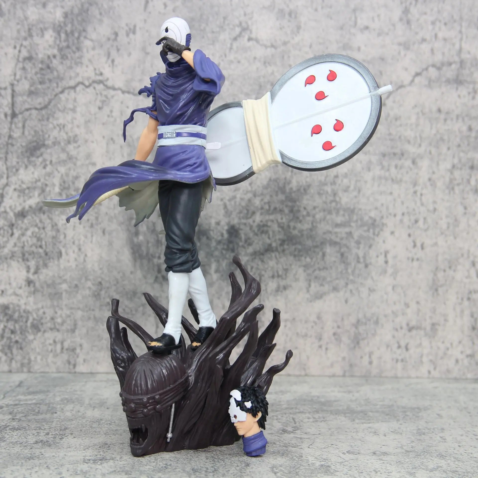 27cm Naruto Anime Figures Gk Ten Year Ninja Uchiha Obito Akatsuki Double Head Interchange Model Action Doll Collectable Boy Toys