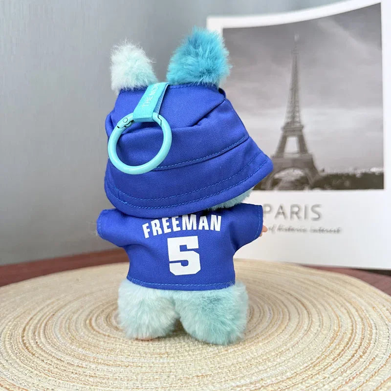 The first, second and third generations of Labubu clothes pendant Labubu sitting baby clothes LA baseball suit trend