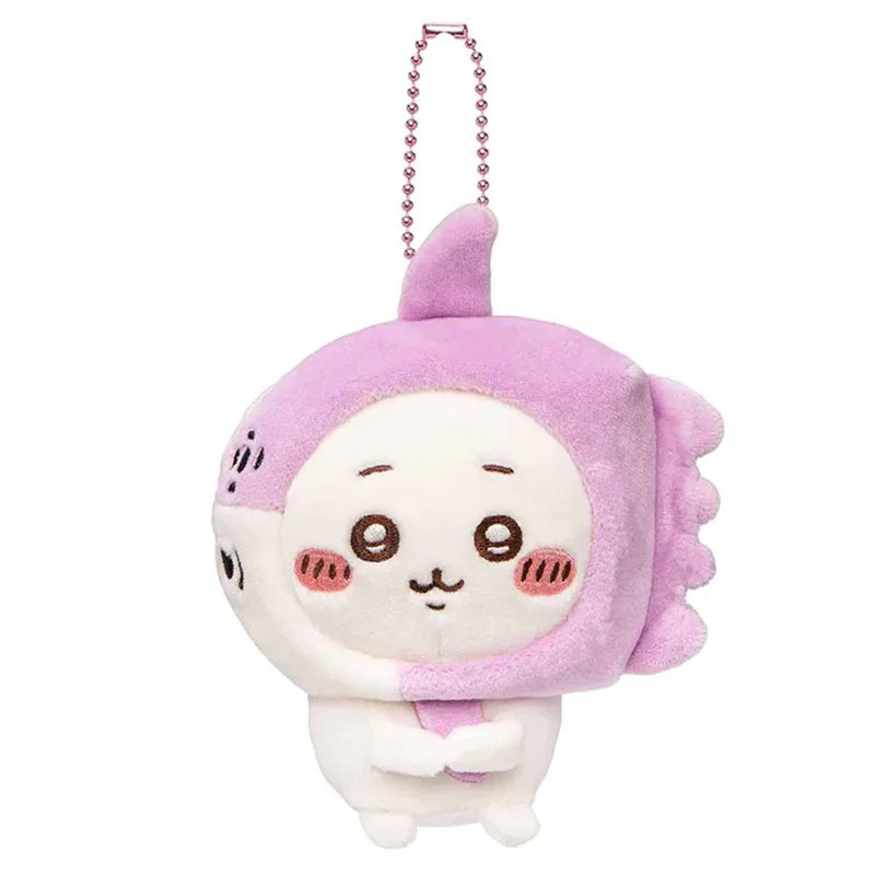 12CM Kawaii Chikawas Hachiware Usagi Marine Animal Series Plushie Doll Toy Keychain Pendant Cute Cartoon Bag Pendant Girl Gift