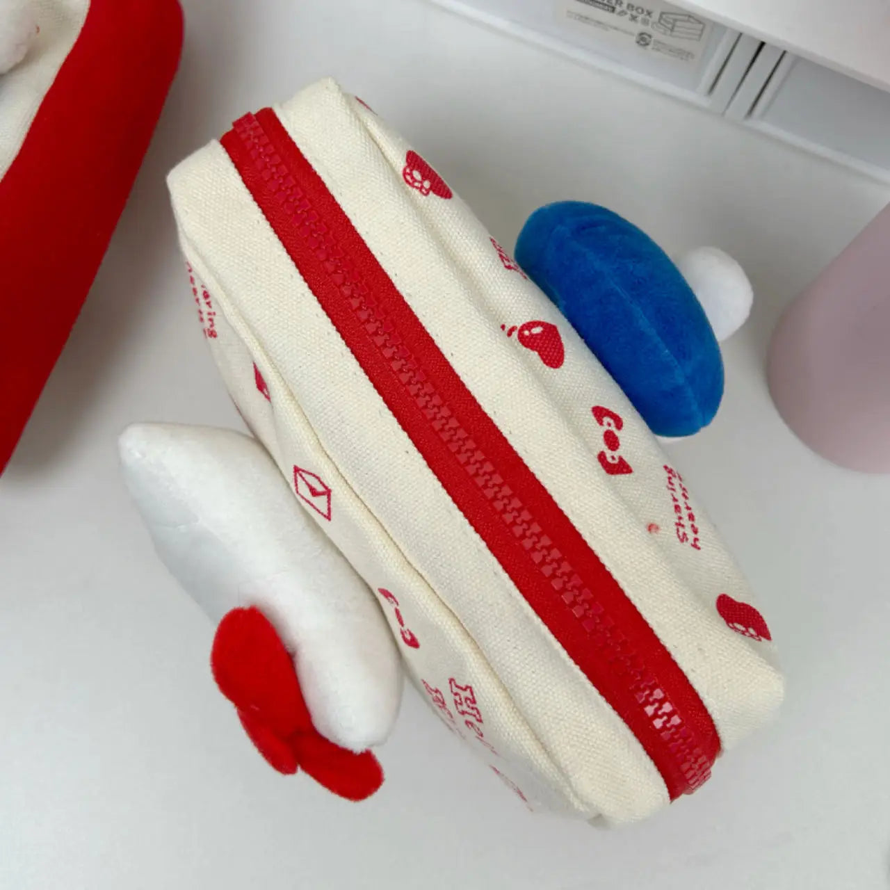 Sanrio Hello Kitty Storage Bag Cute Cartoon Kt Cat Cosmetic Bag Plush Doll Pencil Bag Student Stationery Supplies Kawaii Gift