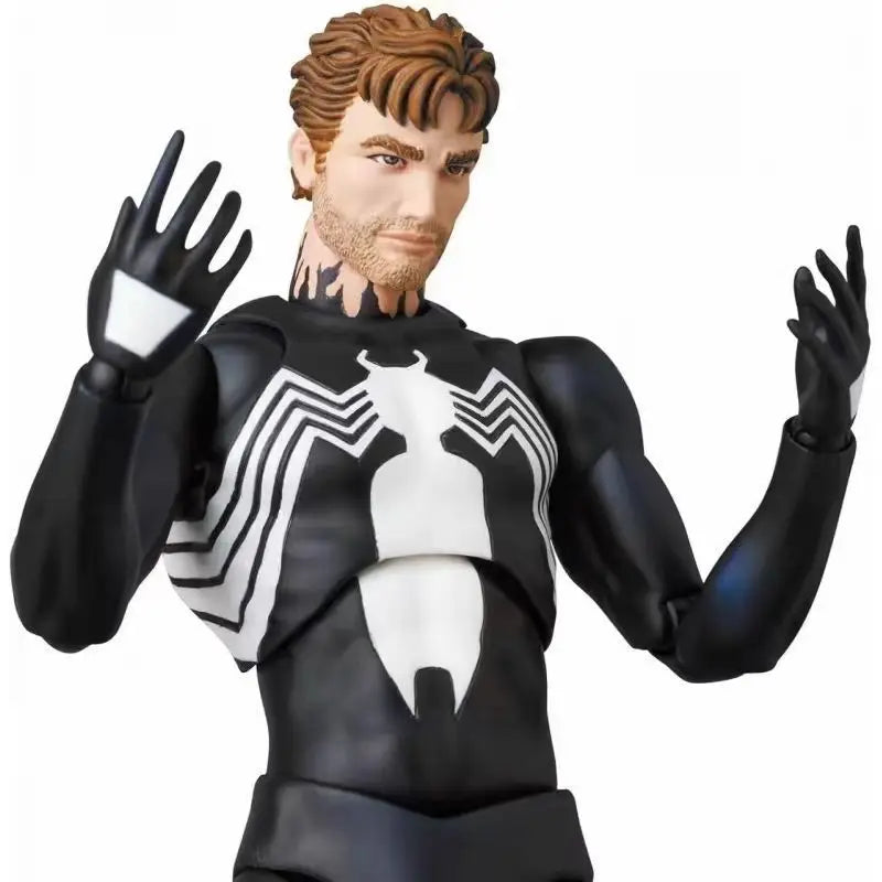 CT 1/12 The Amazing Spider-Man MAFEX 147 S.H.Figuarts Spider Man Venom symbiotic Black Suit Anime Action Figures 6