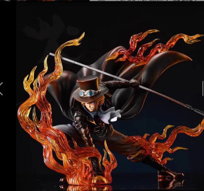 22cm Anime One Piece Sabo Figure IU Fire Fist Sabo Figures Revolutionary Army Figure Model Pvc Statue Doll Statue Toys Gift