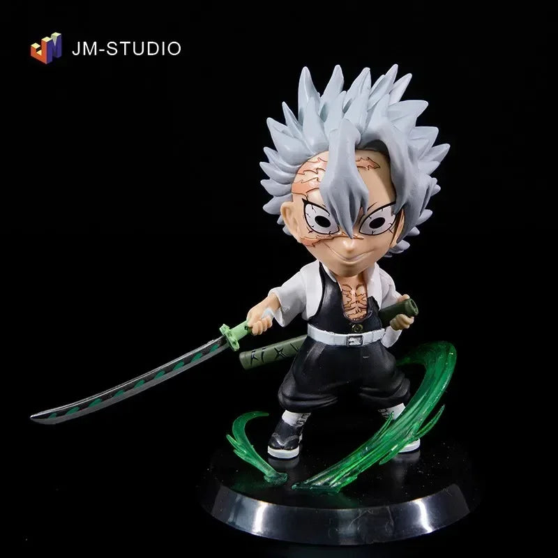 Demon Slayer Figure Kamado Tanjirou Tomioka Giyuu Kanroji Mitsuri Action Figure Q Version Model Cartoon Desktop Decor Toys Gift