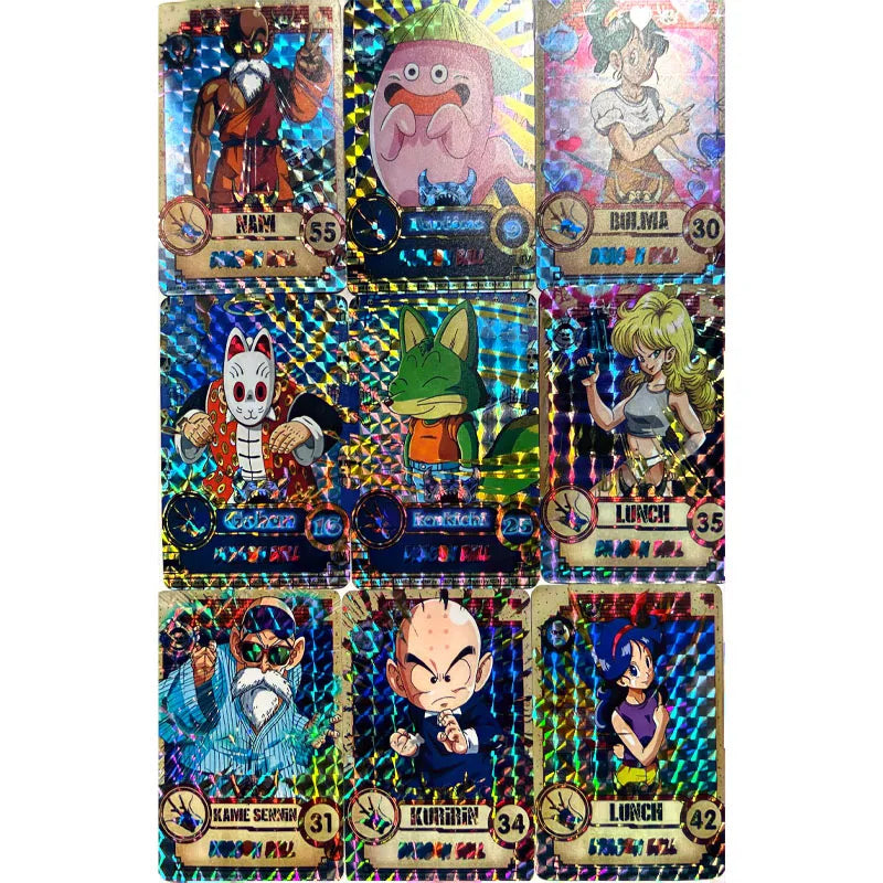 55pcs/set of DIY homemade dragon ball collection card ACG Dragon Ball Super Character Color Flash Card Game Toys Holiday Gifts