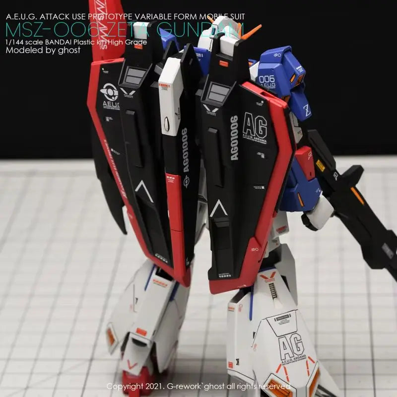 Jms Model Hg 1/144 Msz-006 Zeta Model Kit Assembly Anime Cartoon Action Doll Plastic Model Hobbies Children Toy Collection Gifts