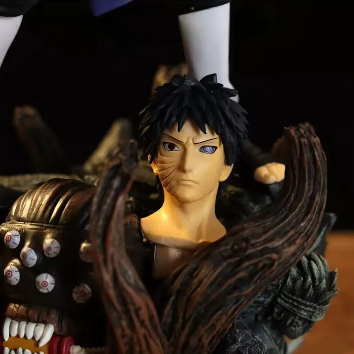 22cm NARUTO Anime Figures GK Uchiha Obito Double Headed Model Peripheral Doll PVC Collect Toys Statue Birthday Ornament Gift
