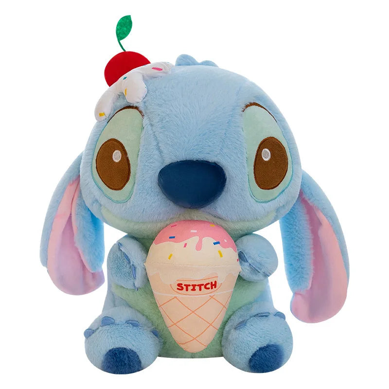 28cm Disney Stitch Ice Cream Soft Toys Cute Plush Doll Cartoon Doll Kawaii Plushie Toys Children Birthday Christmas Gift
