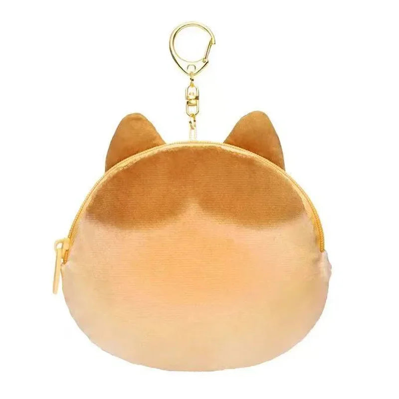 Kawaii Chiikawa Dorayaki Plush Backpack Pendant Anime Usagi Girl's Heart Cute Pinch Bread Plush Headphones Bag Coin Purse