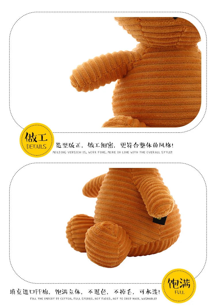 8Inch Kawaii Cute Striped Miffy Rabbit PP Cotton Stuffed Figure Toy Peripheral Doll Christmas Gift for Girls Boys