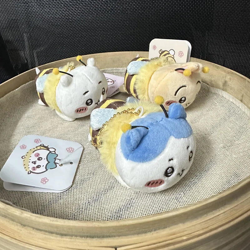 10cm Chiikawa Plush Cute Hachiware Usagi Kawaii Cute Bee Doll PP Cotton Ornament Gifts Small Pendant Collections Toys for Kids