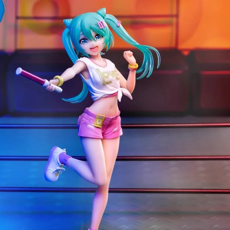 Miku Anime Girl Figurine Desktop Computer Case Decoration Car Gifts Initial Sister Collectible Model Toy Female Idol Statue