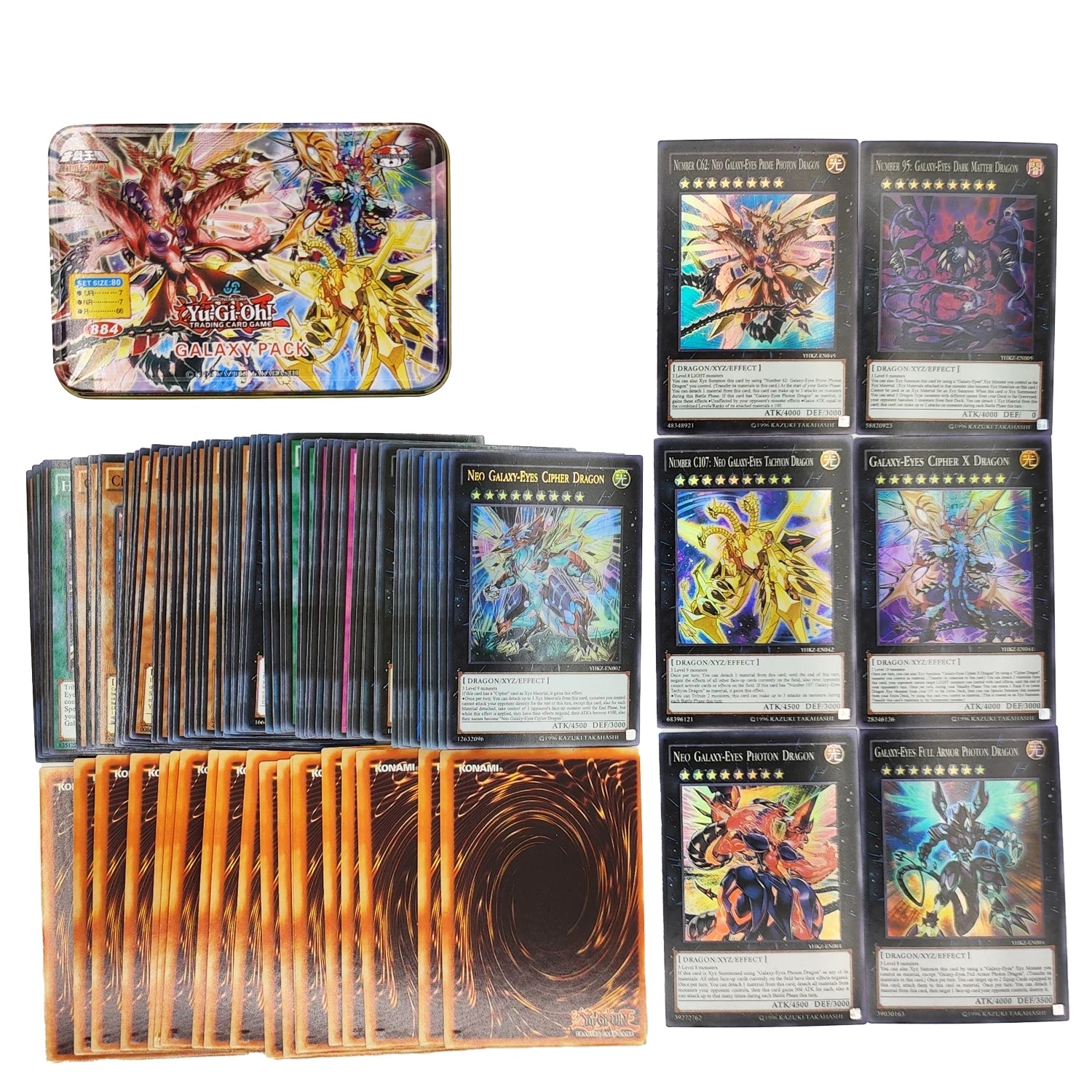 Yu Gi Oh Cards EGYPTIAN GOD PACK Card Deck English TCG Holographic Golden White Dragon Duel Game Collection Card with Tin Box