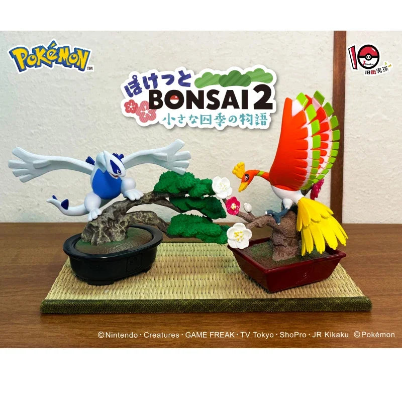 Original Re-ment Pokemon Potted Plant Figure Froslass Chespin Pikachu Squirtle Growlithe Lugia Model Action Figurine Xmas Gift