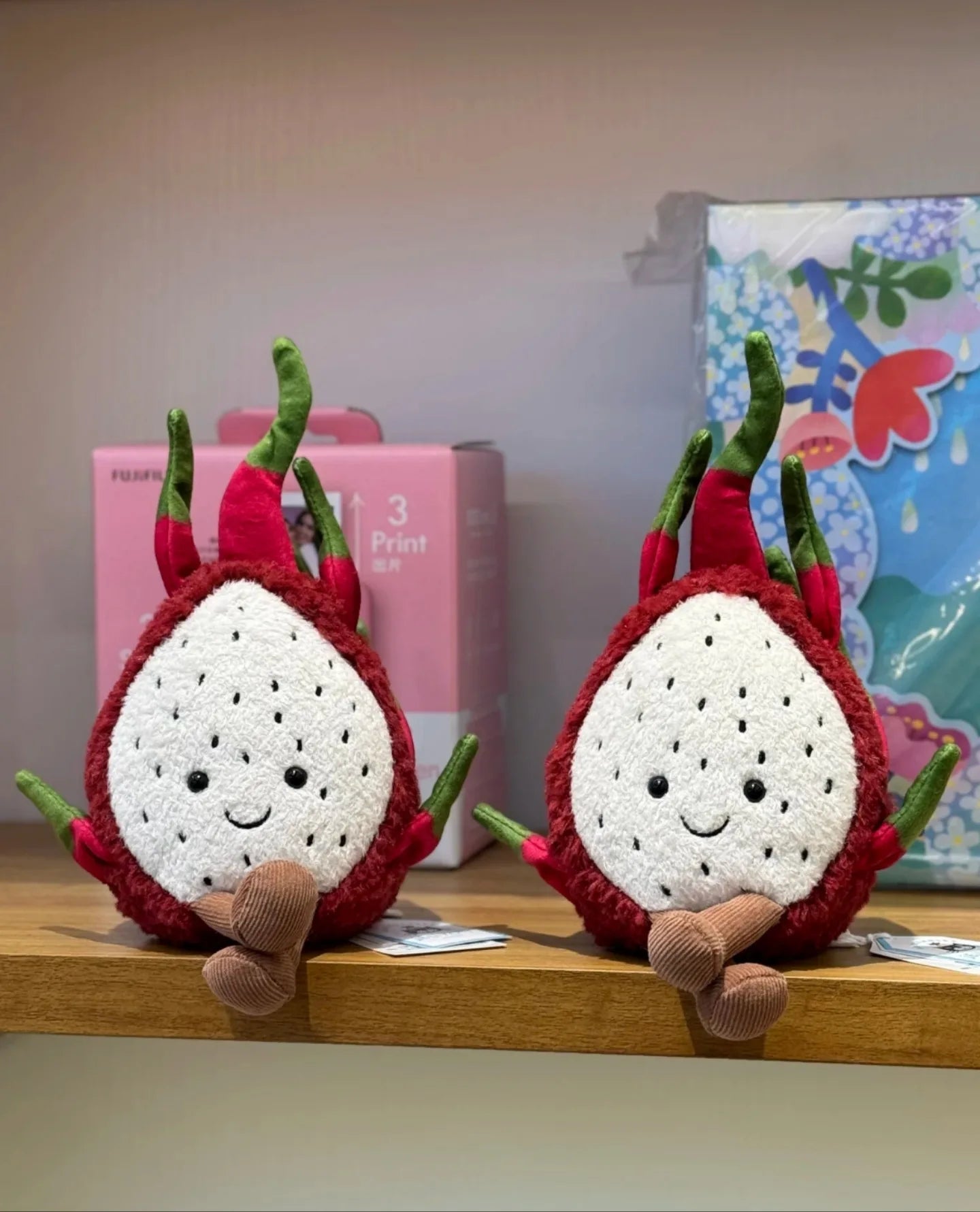 New Jelly Cat 19cm White-Fleshed Pitaya Plush Doll Kawaii Children'S Soothing Doll Doll Room Decoration Toy Girl'S Birthday Gift