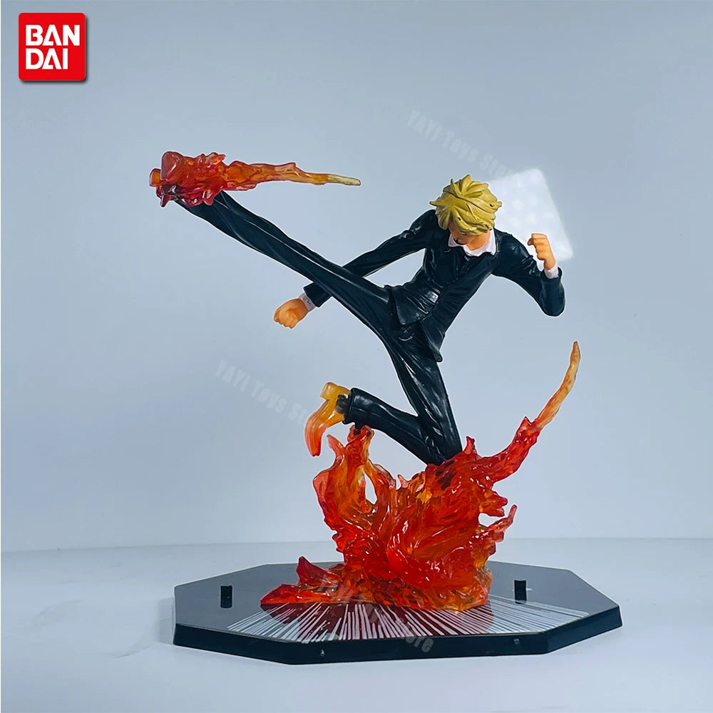 One Piece Anime Figure Fire Fist Luffy Ace Sanji Battle Model Dolls PVC sabo Action Figurine Zoro Ghost Three-Knife Toys
