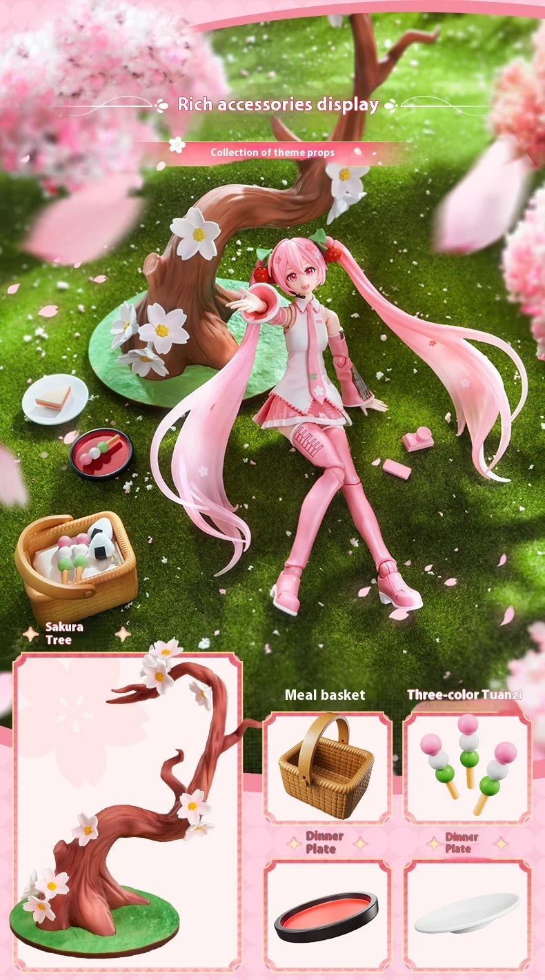 Blokees Blockman Cherry Blossom Future Hatsune Miku Miracle Version Sakura Future Doll Model Birthday Gift