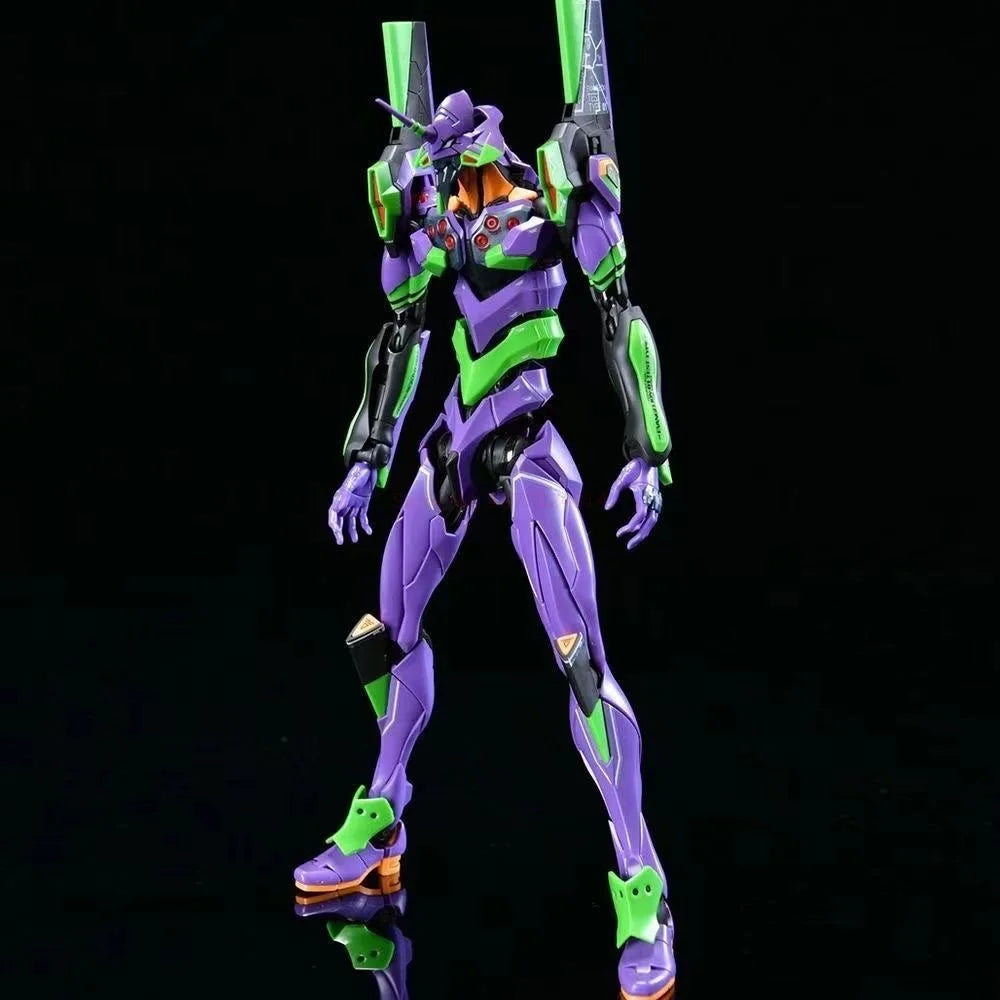 Rg Evan Gelion Model Kit 1:144 Evan Gelion Anime Action Figures Collectble Eva 01 Assembly Kit Mobile Suit Mecha Kits Toy Gift