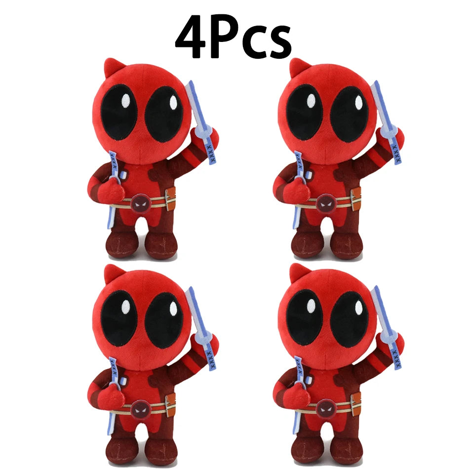 12-22cm Marvel Deadpool Plush Stuffed Toys Cartoon Comics Figures Soft Dolls Pendant Kids Birthday Gifts Kawaii Xmas Decor