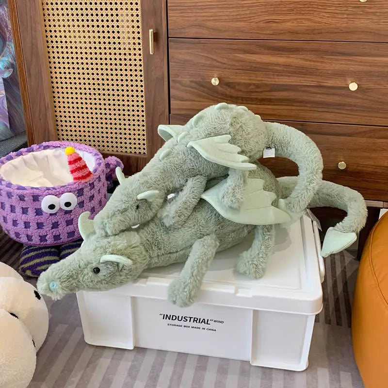 Jellycat With Tags Jellycat Feilong Series Plush Toy Sky Blue Snow Dragon Throw Pillow Doll Stuffed Holiday Birthday Gift To