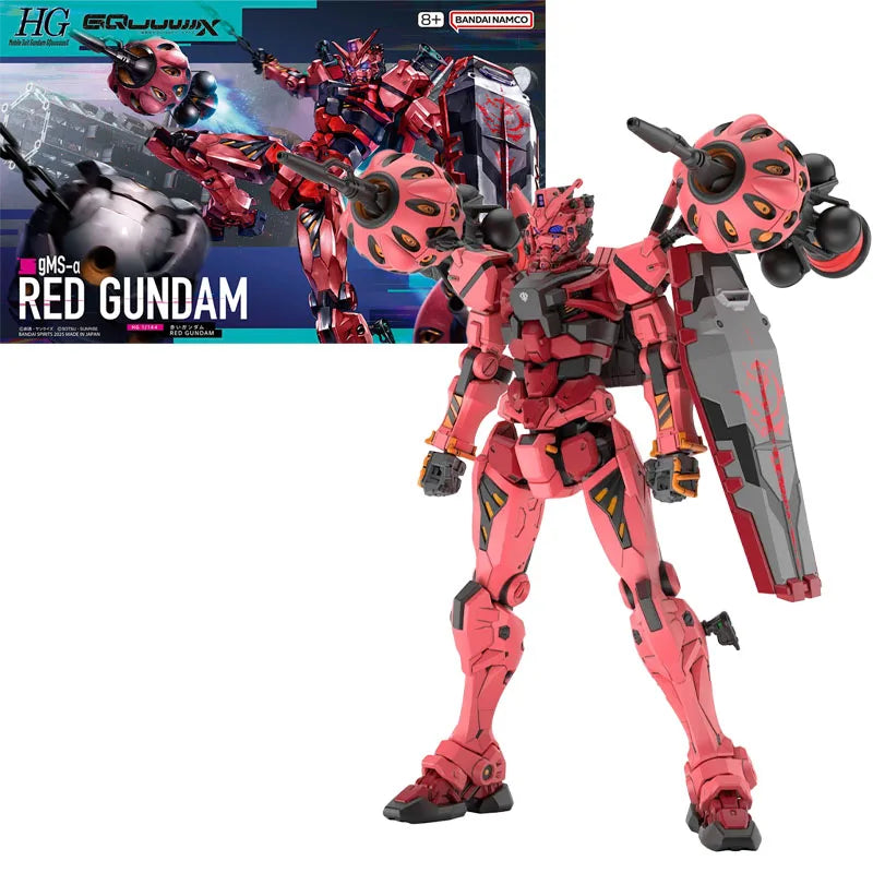 Bandai Original GUNDAM HG MSGG RED GUNDAM GQuuuuuuX POLICE ZAKU 1/144 Anime Action Figure Assembly Model Toys Gifts For Children