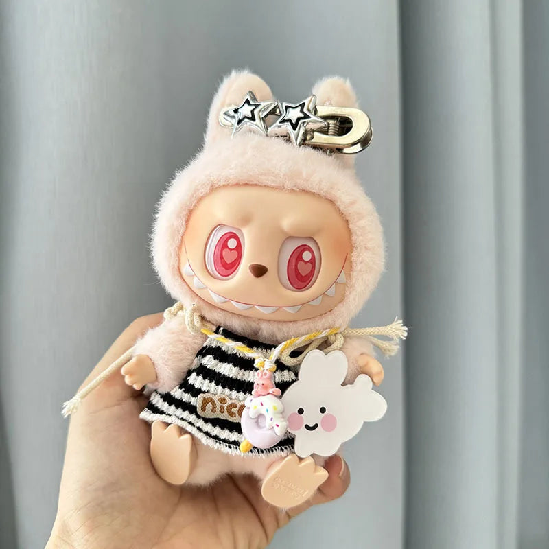17cm Mini Plush Doll'S Clothes Outfit Accessories For Korea Kpop Exo Labubu I II Idol Dolls Sitting Party Series Clothing Gift
