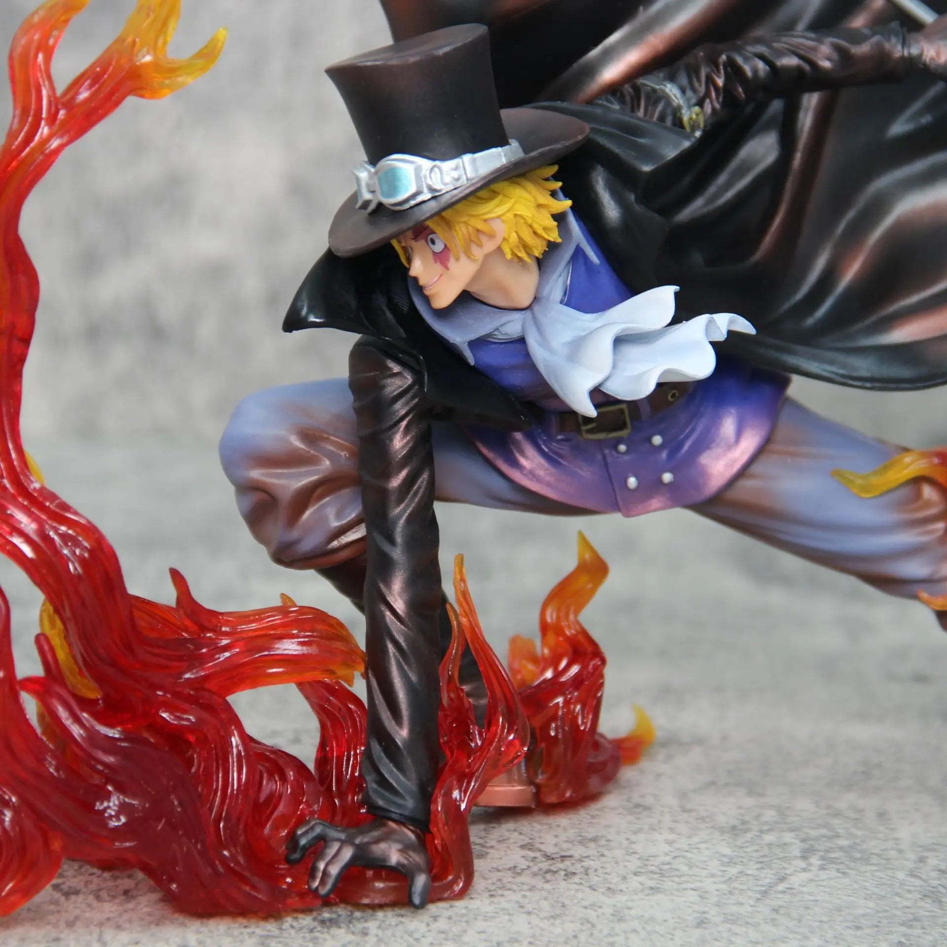 22cm Anime One Piece Sabo Figure IU Fire Fist Sabo Figures Revolutionary Army Figure Model Pvc Statue Doll Statue Toys Gift