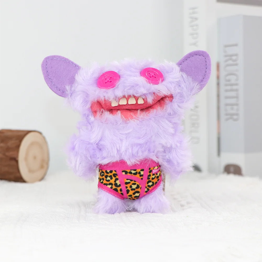 Original Teeth Monsters Pendant Plush Doll Fuggler Funny Ugly Monster Keyrings Keychain Toy Halloween Prank Decoration Gift