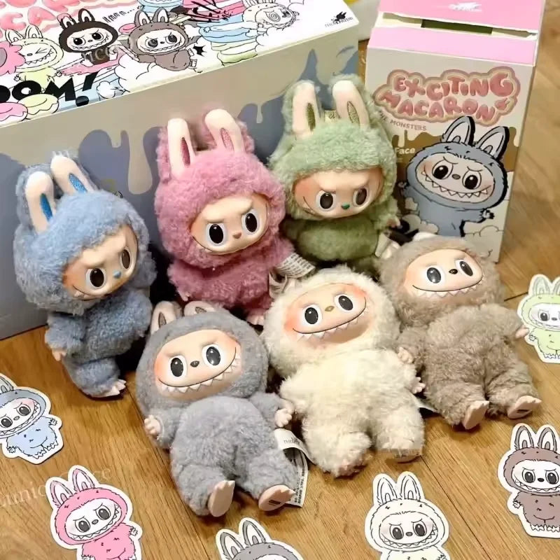 Labubu The Monster Vinyl Face Doll Heart Moving Macaron Doll Blind Box Blind Bag Figure Guessing Bag China High Quality Replica