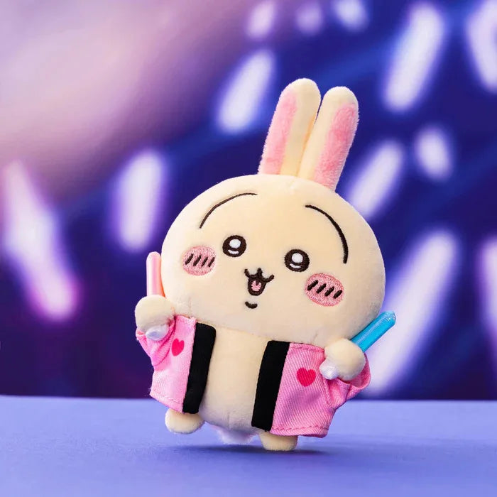 Rabbit Usagis Cheering Series Plush Doll Pendant Self-deprecating Bear Popular Cartoon Toy Keychain Bag Ornament Birthday Gift