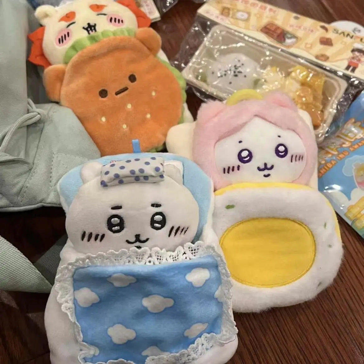 Cute Sleeping Bag Chiikawa Baby Sleeping Bag Cotton Plush Doll Chiikawa Plush Keychain Bag Pendant Decorative Plush Toy Gift