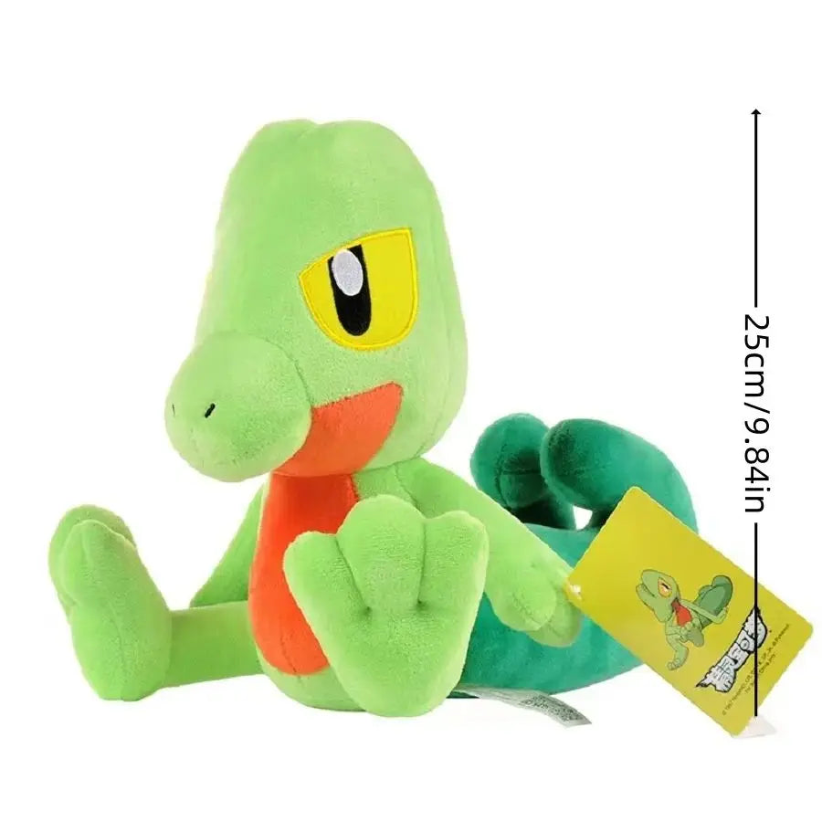 Treecko Peluche Pokemon Plush Toys Stuffed Dolls Cartoon Cute Dolls Kawaii Birthday Christmas Gift For Kids Friends Collection