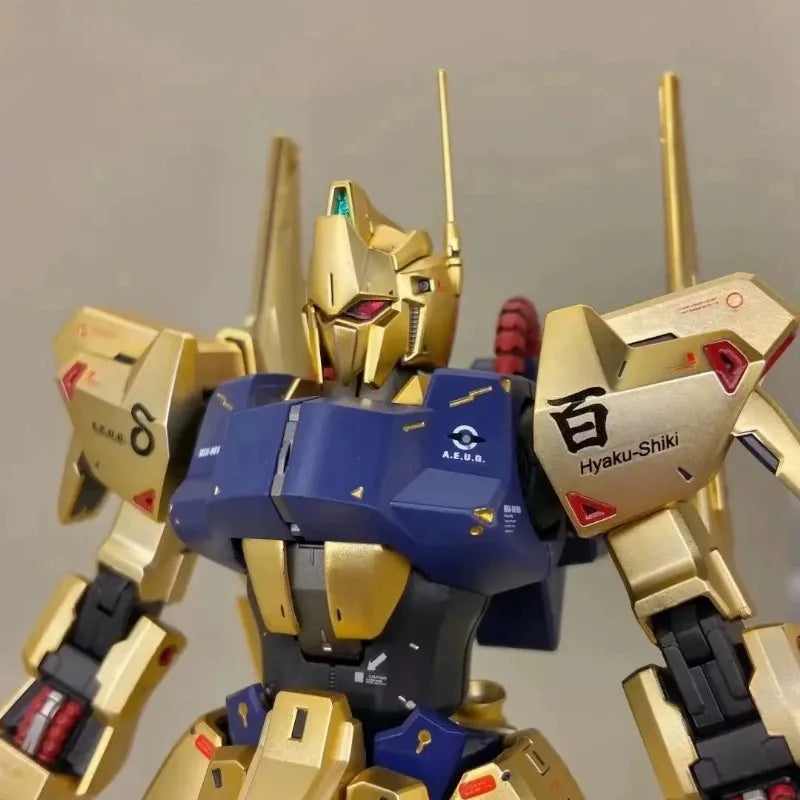JMS Hayaku Shiki HG 1/144 MSN-00100 REVIVE Electroplate Gold Model Movable Joints Collectible Robot Mecha Kits Toys Gifts