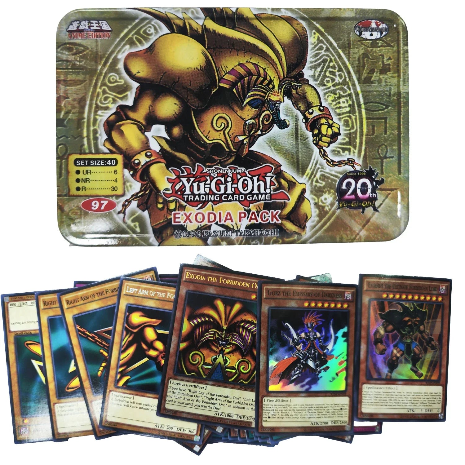 Yu Gi Oh Cards PHARAOH PACK Card English Holographic Golden White Dragon Duel Game Collection Card with Tin Box
