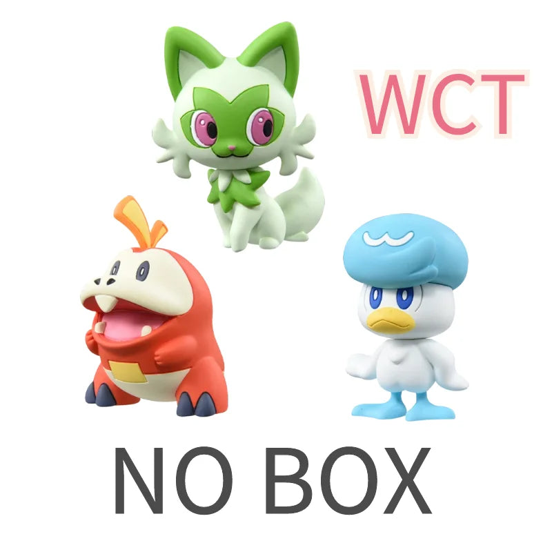 TOMY Pokemon Figures Skeledirge Meowscarada Quaquaval Charcadet Pokémon Scarlet Violet Paldea Region Collection Gift