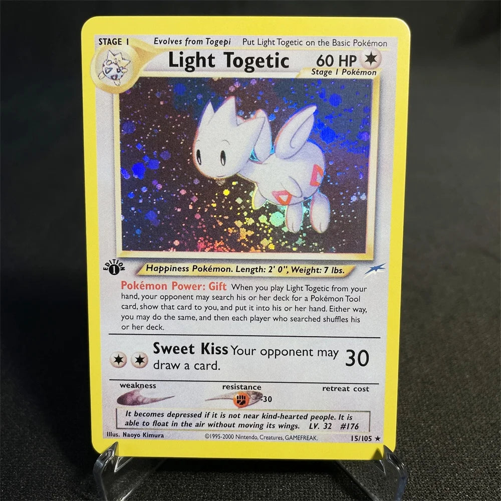 Pokémon Cards Foil Flash Card Neo Destiny Series Celebi Dark Donphan Light Flareon Collection Cards Model Toy Gifts Proxy Card