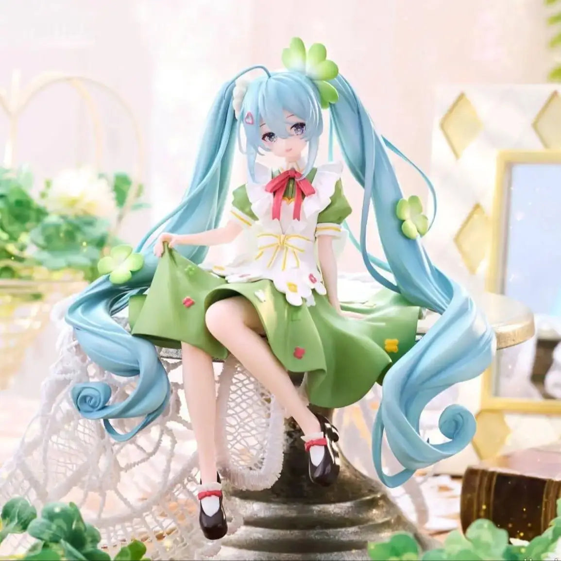 Judai Furyu Noodle Stopper VOCALOID Hatsune Miku Flower Fairy Clover PVC Action Figure Model Doll Toys