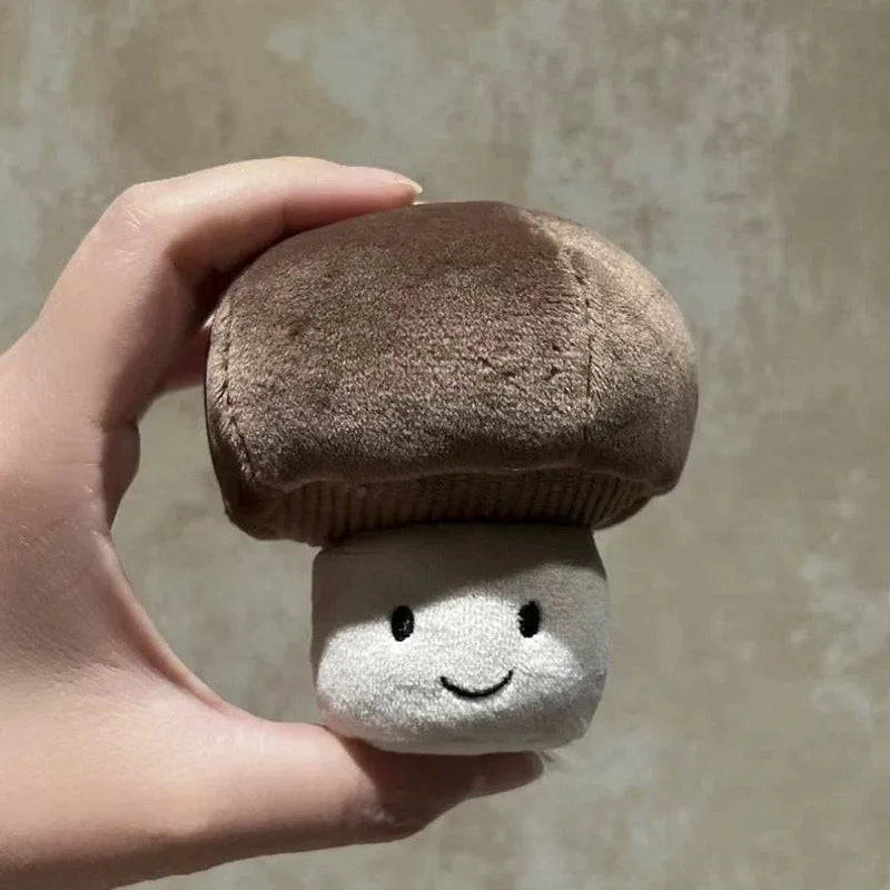 Jelly Cat 10cm Vegetable Mushroom Cute Plush Doll Home Desktop Bedroom Ornaments Cat And Dog Interactive Toy Gift Jelly