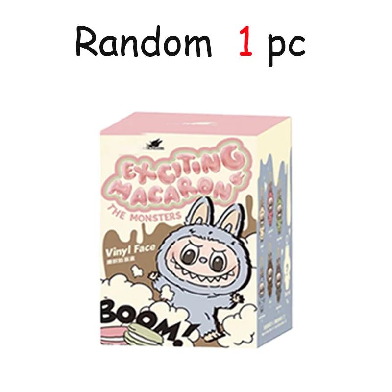 Labubu The Monster Vinyl Face Doll Heart Moving Macaron Doll Blind Box Blind Bag Figure Guessing Bag China High Quality Replica